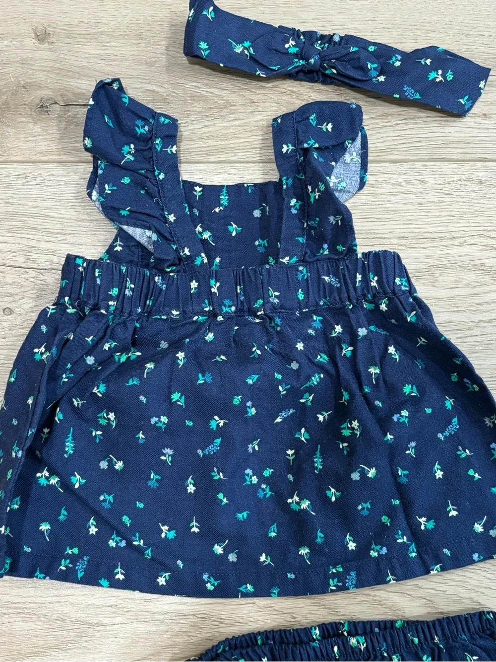 Carter’s Navy Floral Baby Set with Headband